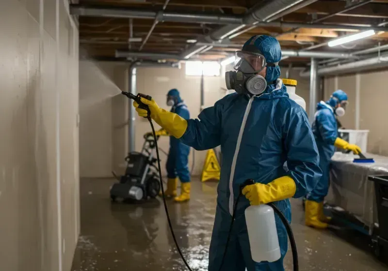 Basement Sanitization and Antimicrobial Treatment process in Monroe, NC